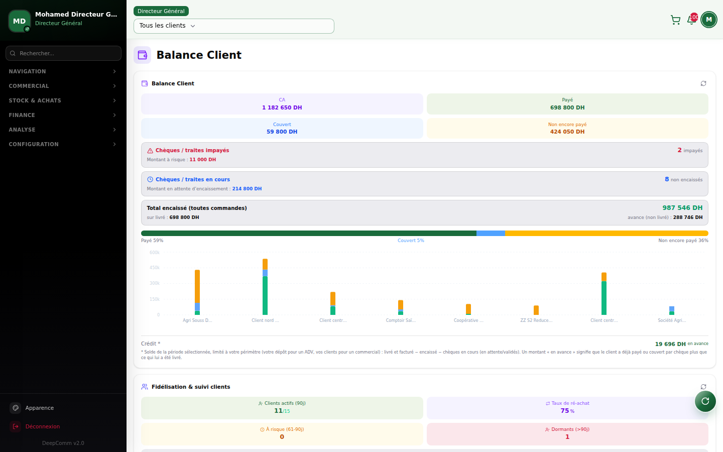 Capture du module Balance client dans DeepComm